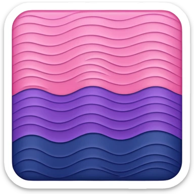 a wavy pink and navy rectangle with a purple stripe in the middle  sticker