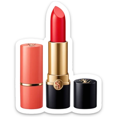 Ysl lipstick with white shells  sticker