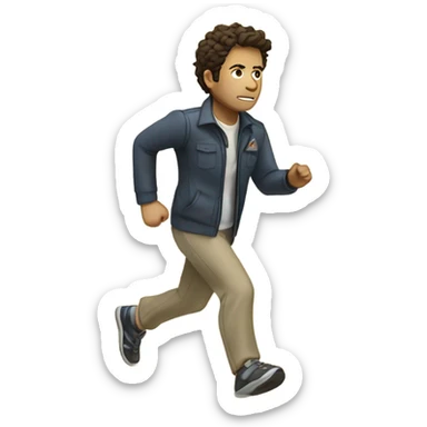 castiel jogging on a beach sticker