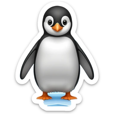 baby penguin on the iceberg sticker