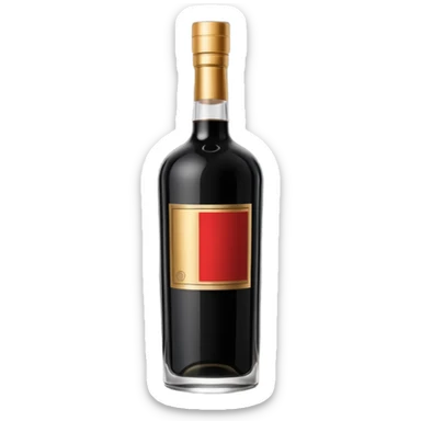 an elegant black alcohol bottle sticker
