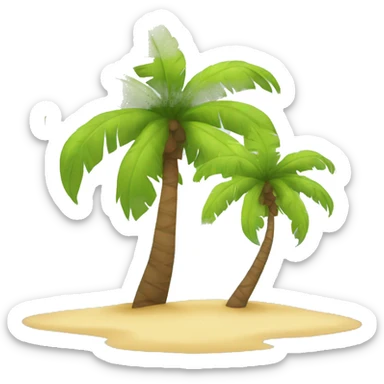 Cocotier à la plage  sticker