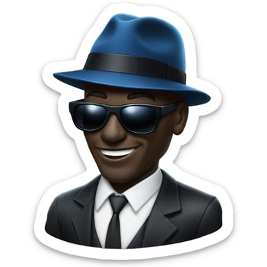 Michael Jordan dressed like one of the blues brothers sticker