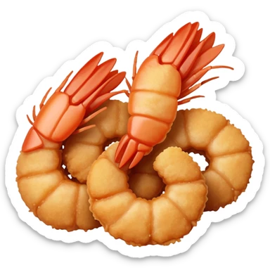 Fried shrimp sticker