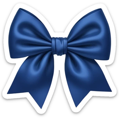 Navy blue bow sticker