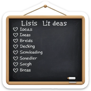 brain dump list in a chalk board sticker