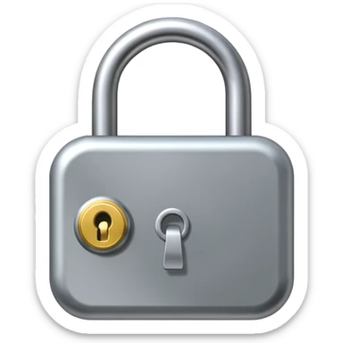 Lock with a passcode sticker