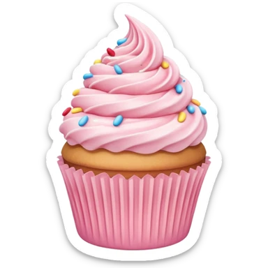 Pastel Pink Cupcake sticker