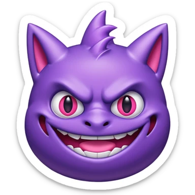 glitter purple and pink gengar sticker