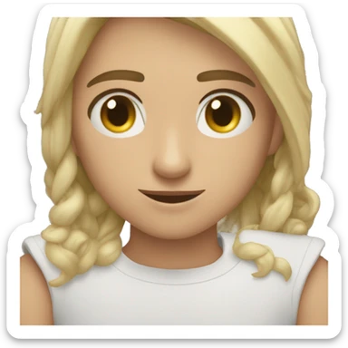 persona con los brazos apuntando a los lados decidiendo sticker