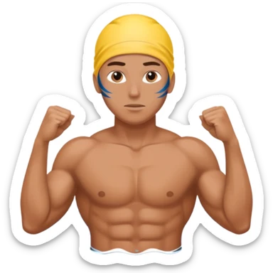 swimming athlete sticker