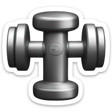 A dumbell sticker