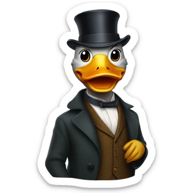 Duck Sherlock Holmes  sticker