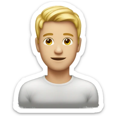 White, male, 26 years old sticker