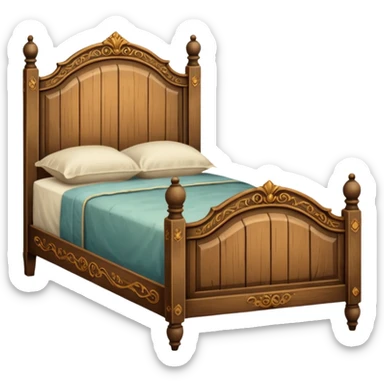 vintage antique old academia wooden aesthetic bed sticker