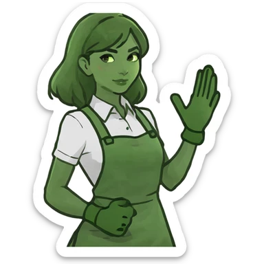 Mujer negra lavando platos sticker