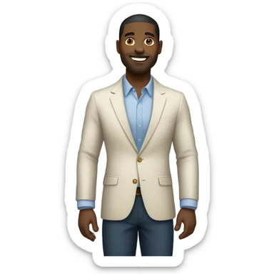 black gay guy mid 30s sticker