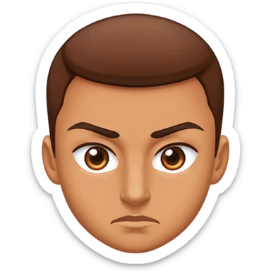 Motivational swoosh logo with determined face sticker