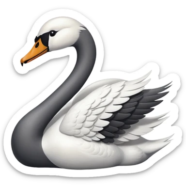 Swan emoji sticker