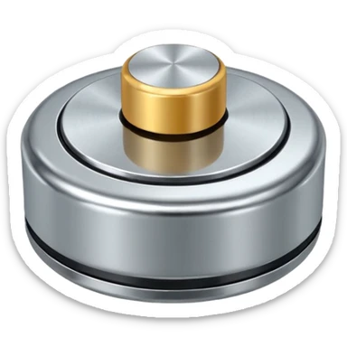 volume knob, straight on view sticker