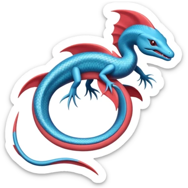 Salandit-Milotic-Salamence-Fakémon-hybrid-creature (full body)  sticker