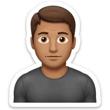 40 year old fit man with  town hair sticker