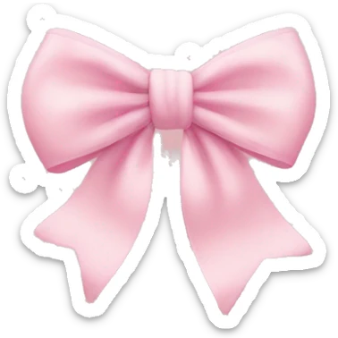 cute bow light pink  sticker