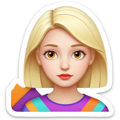 graphic design girl sticker