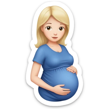 pregnant woman with baby bump sticker