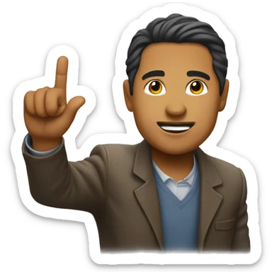 Lue Elizondo raising right hand to testi sticker