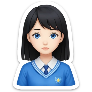 Anime girl named lili chan  with Seifuku sticker
