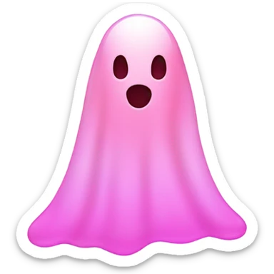 Pink ghost sticker