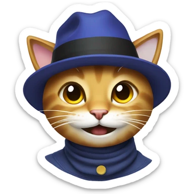 a cat with a hat and coding on visual studio code and laughing sticker