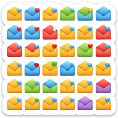 Mail emoji set sticker