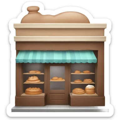 Brown Bakery store/ cake shop  sticker