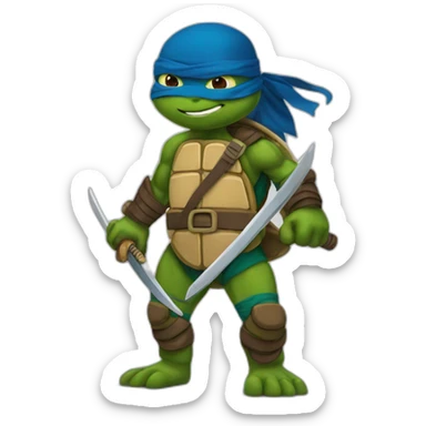 Leonardo ninja turtles sticker