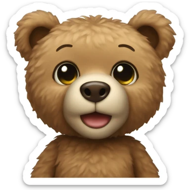 Teddy bear sticker