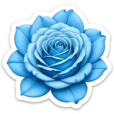 Sky blue rose sticker