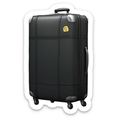 Black luggage sticker