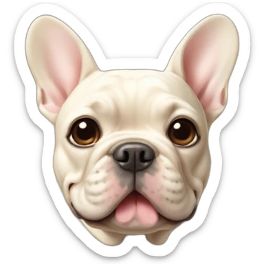 Cream French bulldog sticker