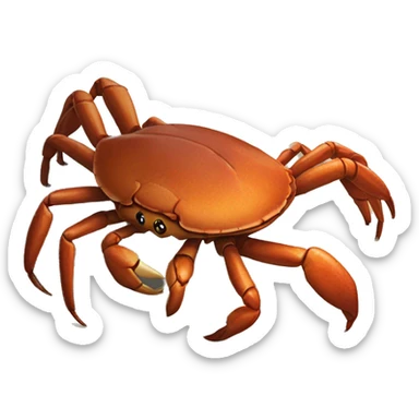 rust crab stepping on go gopher sticker