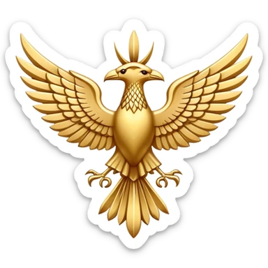 Modern stylized Faravahar Persian symbol sticker