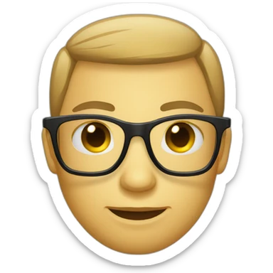 Yeux avec lunettes sticker