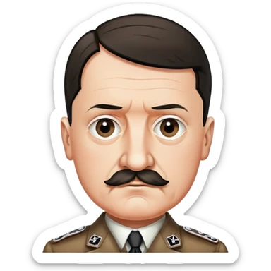 adolf hitler small moustache sticker