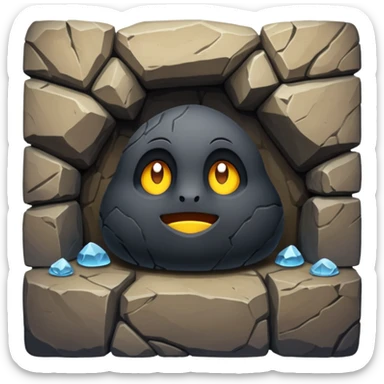 stone cave sticker