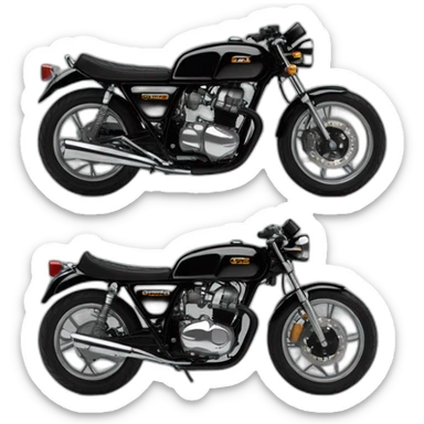 honda cb250n black body cafe racer sticker