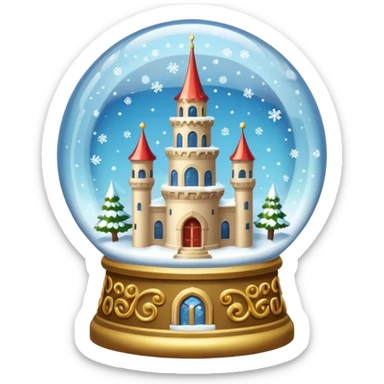 snow-globe, tower inside sticker