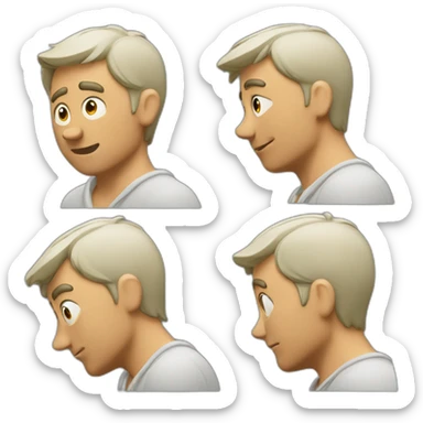 man scratching his head confused  sticker