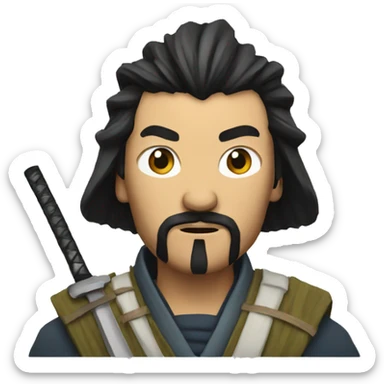 generate a homeless samurai sticker