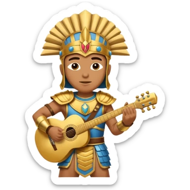 pharaoh gladiator play guitar sticker